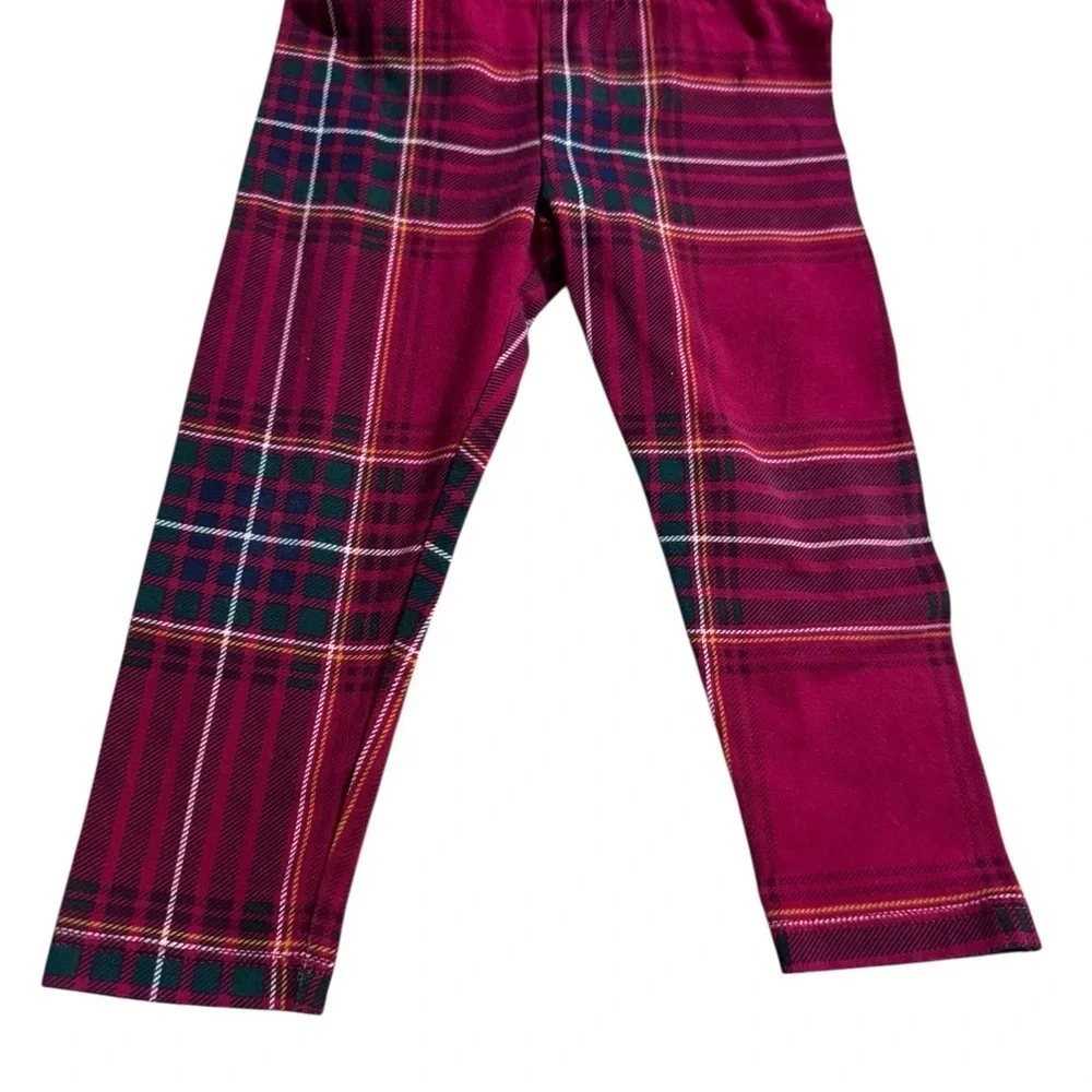 The Children's Place Red and Green Plaid Leggings